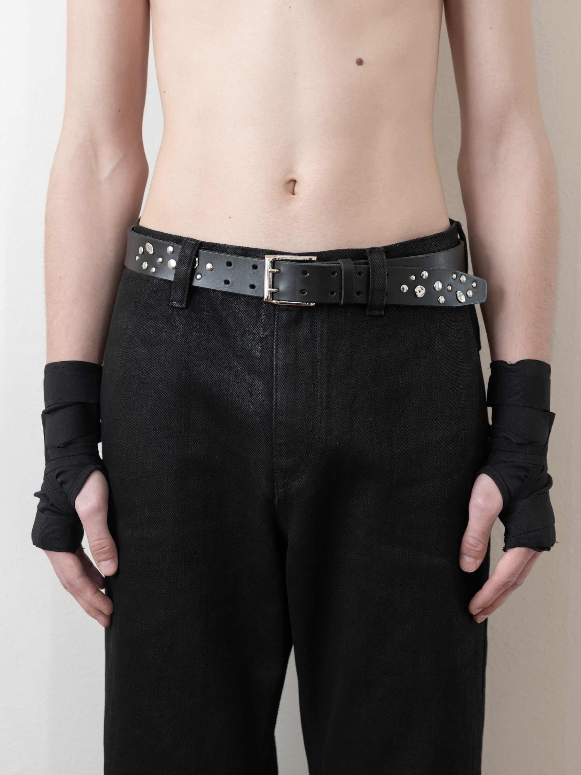 DROP FLARE COATED DENIM